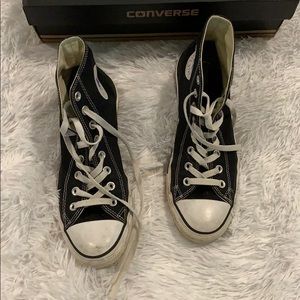Black high top converse